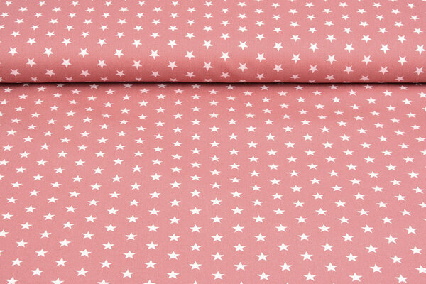 Oeko-Tex® Popeline Petit Stelle Rosa Antico Oeko-Tex® Popeline Petit Stelle Rosa Antico