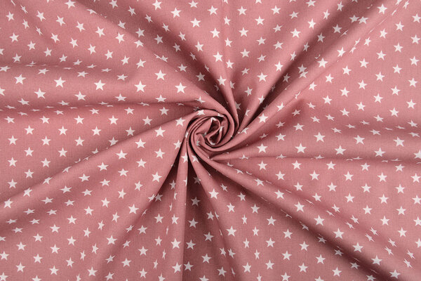 Oeko-Tex®  Poplin Petit Stars Oud Roze Oeko-Tex®  Poplin Petit Stars Oud Roze