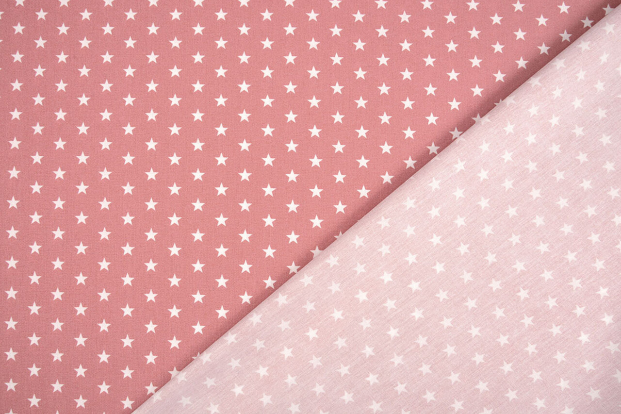 Oeko-Tex®  Poplin Petit Stars Oud Roze Oeko-Tex®  Poplin Petit Stars Oud Roze