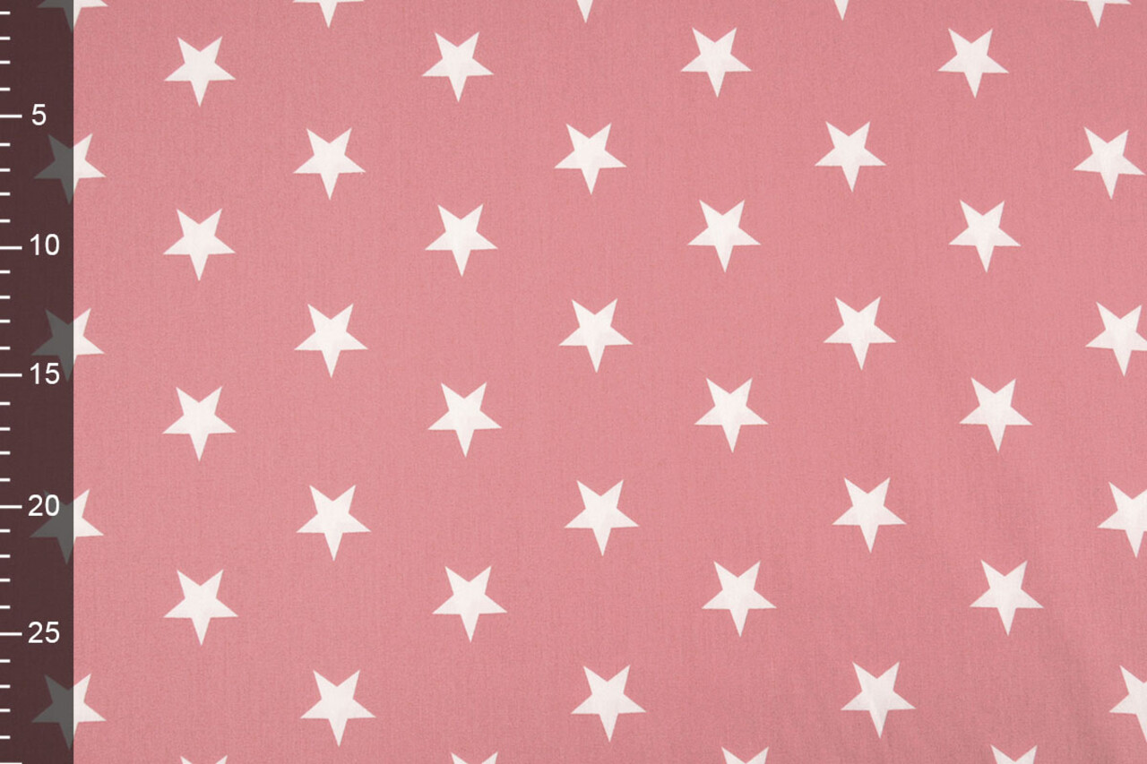 Oeko-Tex® Popeline Étoiles Vieux Rose Oeko-Tex® Popeline Étoiles Vieux Rose
