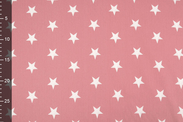 Oeko-Tex® Popeline Stelle Rosa Antico Oeko-Tex® Popeline Stelle Rosa Antico
