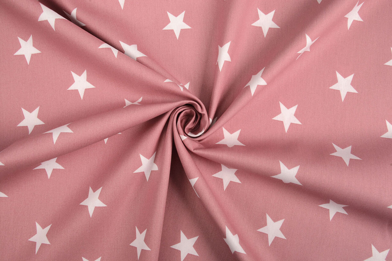 Oeko-Tex®  Popelina Estrellas Rosa Antiguo