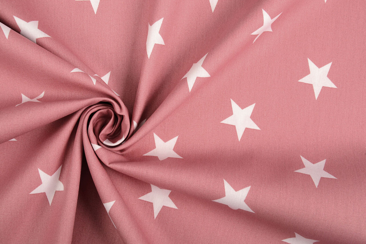 Oeko-Tex®  Poplin Stars Oud Roze