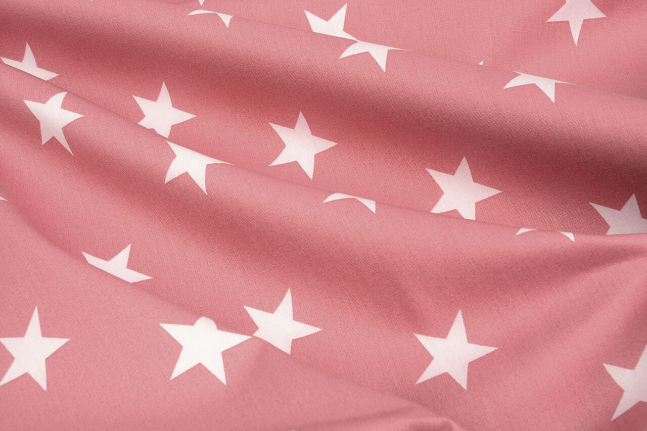 Oeko-Tex®  Popelina Estrellas Rosa Antiguo
