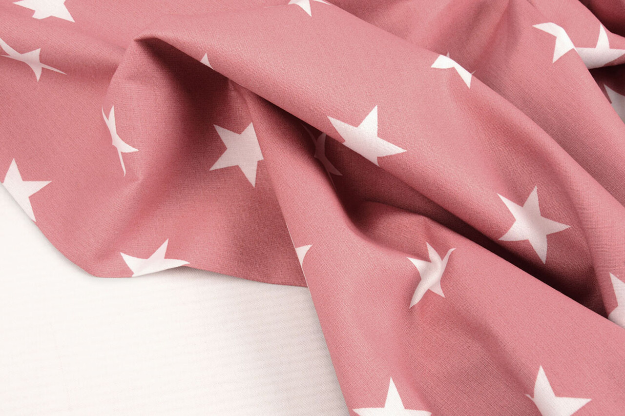Oeko-Tex®  Poplin Stars Oud Roze