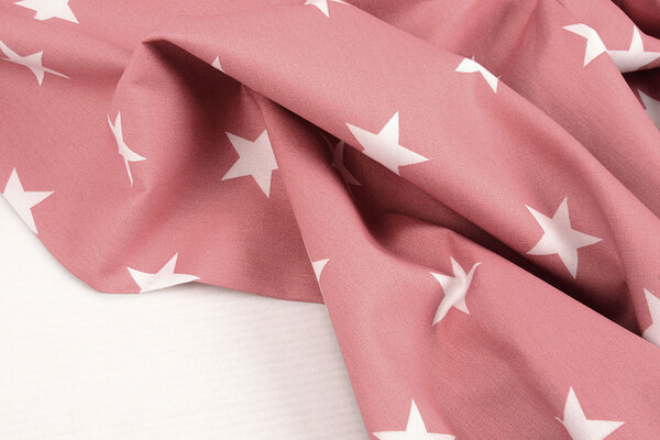 Oeko-Tex® Popeline Stelle Rosa Antico Oeko-Tex® Popeline Stelle Rosa Antico