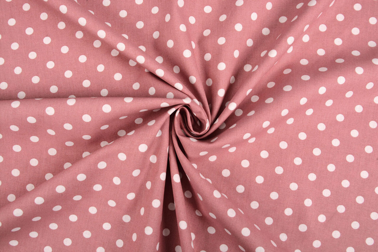 Oeko-Tex®  Poplin Dots Oud Roze Oeko-Tex®  Poplin Dots Oud Roze