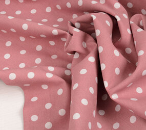 Oeko-Tex®  Poplin Dots Oud Roze