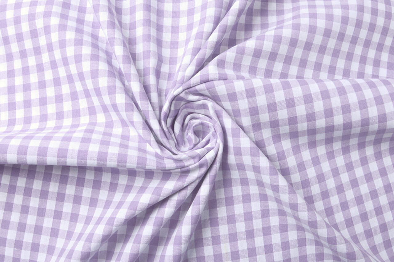 Gingham Check 8 mm Lilac Gingham Check 8 mm Lilac
