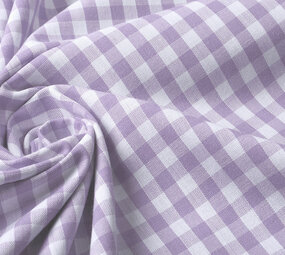 Gingham Check 8 mm Lilac