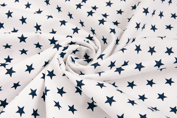 Oeko-Tex® Popeline Petit Étoiles Blanc Marine Oeko-Tex® Popeline Petit Étoiles Blanc Marine