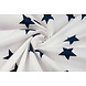 Oeko-Tex® Popeline Stelle Bianco Blu Navy Oeko-Tex® Popeline Stelle Bianco Blu Navy