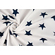 Oeko-Tex® Popeline Étoiles Blanc Marine Oeko-Tex® Popeline Étoiles Blanc Marine