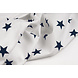 Oeko-Tex® Popeline Stelle Bianco Blu Navy Oeko-Tex® Popeline Stelle Bianco Blu Navy