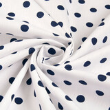 Oeko-Tex®  Popeline Dots Weiß Marine Oeko-Tex®  Popeline Dots Weiß Marine