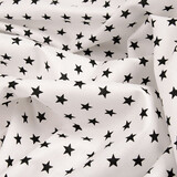 Oeko-Tex®  Popeline Petit Stars Weiß Schwarz Oeko-Tex®  Popeline Petit Stars Weiß Schwarz
