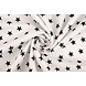 Oeko-Tex® Popeline Petit Étoiles Blanc Noir Oeko-Tex® Popeline Petit Étoiles Blanc Noir