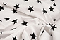 Popeline Étoiles Blanc Noir Popeline Étoiles Blanc Noir