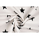 Oeko-Tex®  Popeline Stelle Bianco Nero
