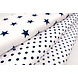 Oeko-Tex® Popeline Étoiles Blanc Marine Oeko-Tex® Popeline Étoiles Blanc Marine
