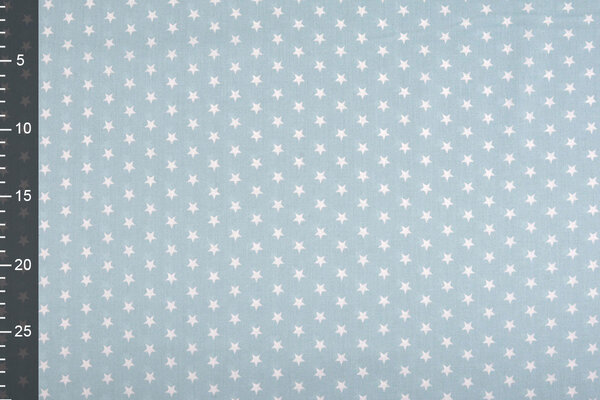 Oeko-Tex® Popeline Petit Étoiles Bleu Clair Oeko-Tex® Popeline Petit Étoiles Bleu Clair
