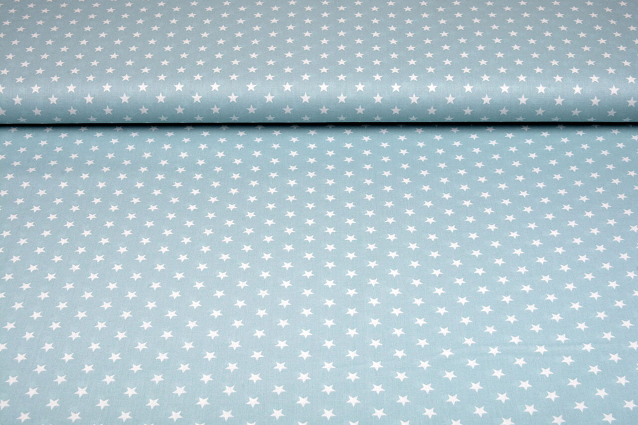 Oeko-Tex® Popeline Petit Étoiles Bleu Clair Oeko-Tex® Popeline Petit Étoiles Bleu Clair