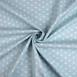 Oeko-Tex® Popeline Petit Étoiles Bleu Clair Oeko-Tex® Popeline Petit Étoiles Bleu Clair