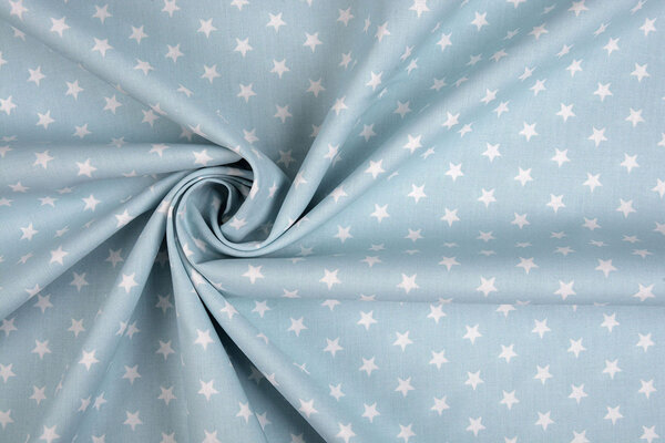 Oeko-Tex®  Popeline Petit Stars Hellblau Oeko-Tex®  Popeline Petit Stars Hellblau