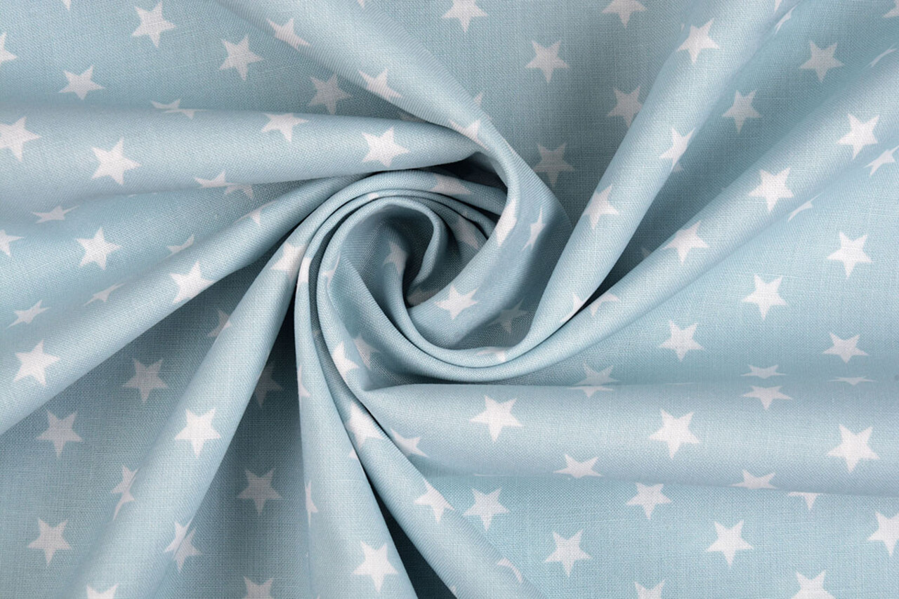 Oeko-Tex®  Poplin Petit Stars Light Bleu