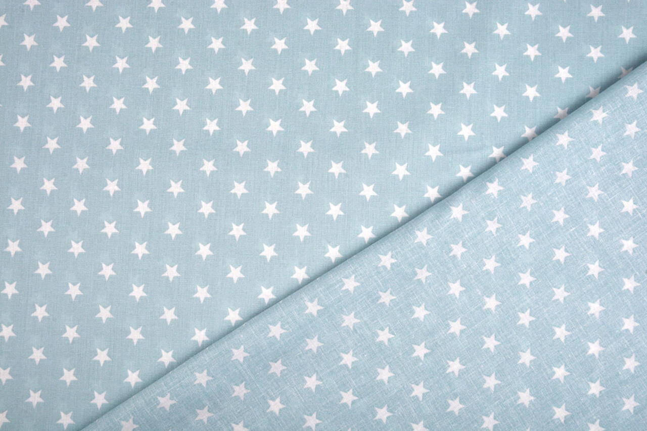 Oeko-Tex®  Popeline Petit Stars Hellblau Oeko-Tex®  Popeline Petit Stars Hellblau