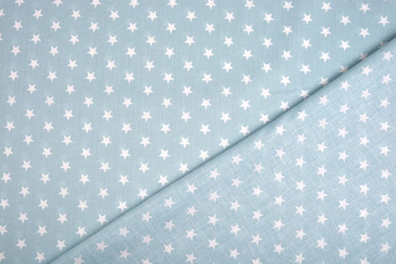 Oeko-Tex® Popeline Petit Stelle Azzurro Chiaro Oeko-Tex® Popeline Petit Stelle Azzurro Chiaro