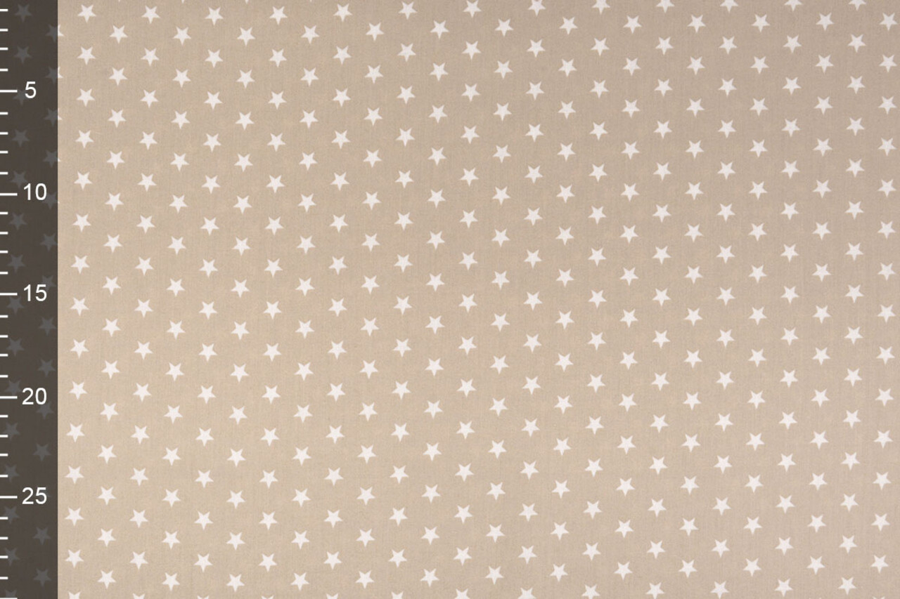 Oeko-Tex® Popeline Petit Stelle Chiaro Tortora Oeko-Tex® Popeline Petit Stelle Chiaro Tortora