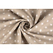 Oeko-Tex® Popeline Petit Stelle Chiaro Tortora Oeko-Tex® Popeline Petit Stelle Chiaro Tortora