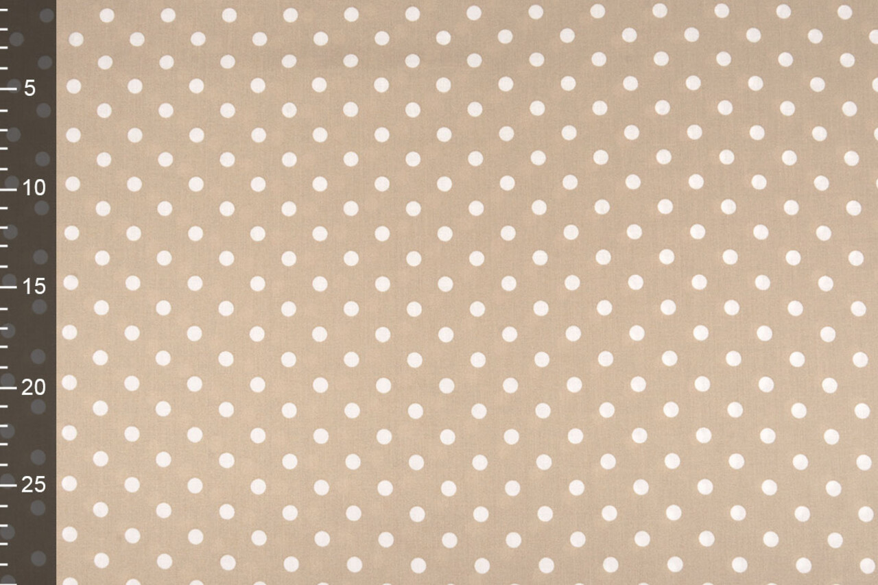 Oeko-Tex®  Poplin Dots Licht Taupe