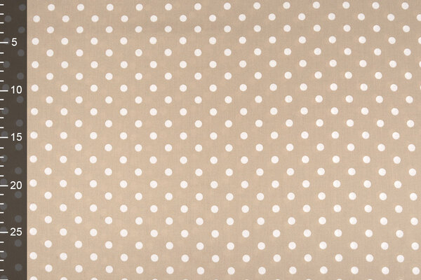 Oeko-Tex®  Poplin Dots Licht Taupe