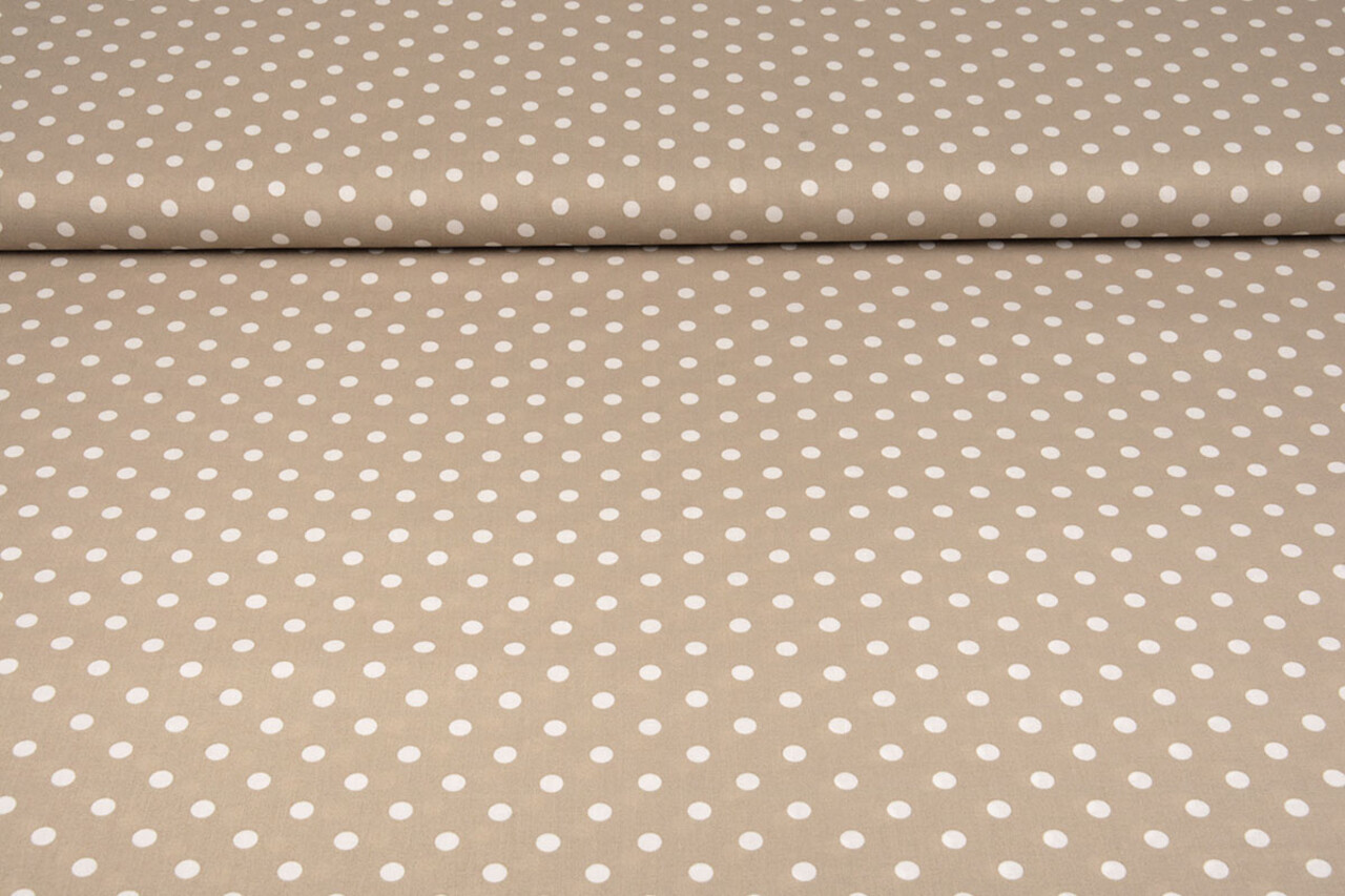 Oeko-Tex®  Poplin Dots Light Taupe