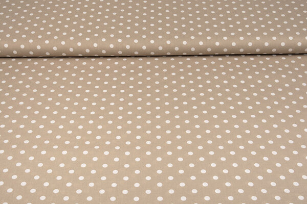 Oeko-Tex®  Poplin Dots Light Taupe
