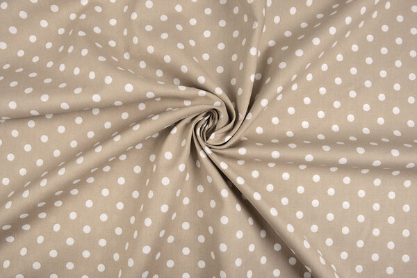 Oeko-Tex®  Poplin Dots Licht Taupe