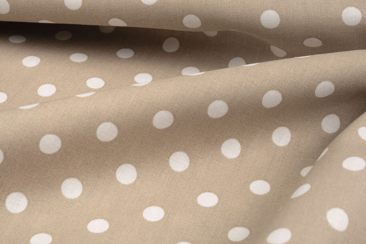 Oeko-Tex®  Poplin Dots Light Taupe