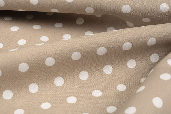 Oeko-Tex®  Poplin Dots Licht Taupe