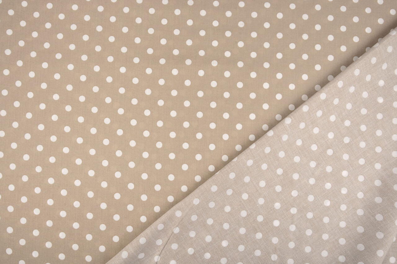 Oeko-Tex®  Popeline Dots Hell Taupe