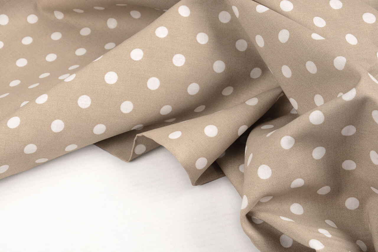 Oeko-Tex®  Popeline Dots Hell Taupe
