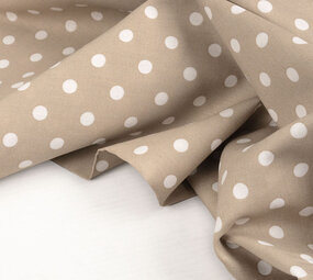 Oeko-Tex®  Poplin Dots Light Taupe Oeko-Tex®  Poplin Dots Light Taupe