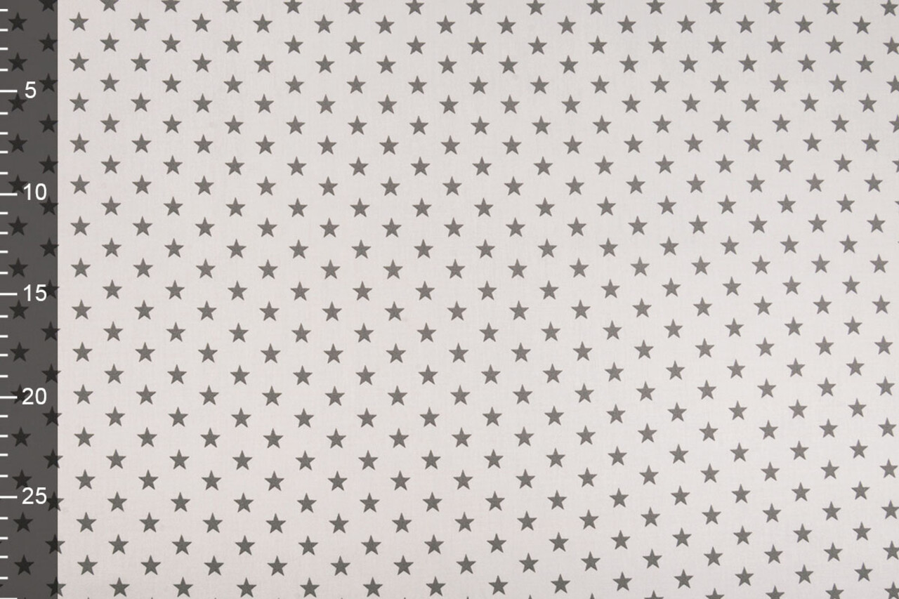 Oeko-Tex®  Poplin Petit Stars White Grey Oeko-Tex®  Poplin Petit Stars White Grey