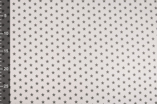 Oeko-Tex®  Poplin Petit Stars White Grey Oeko-Tex®  Poplin Petit Stars White Grey