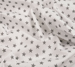 Oeko-Tex®  Poplin Petit Stars White Grey