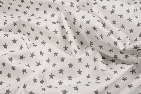 Oeko-Tex® Popeline Petit Stelle Bianco Grigio Oeko-Tex® Popeline Petit Stelle Bianco Grigio