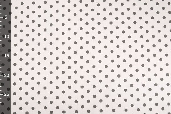 Oeko-Tex® Popelina Puntos Blanco Gris Oeko-Tex® Popelina Puntos Blanco Gris
