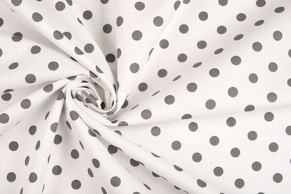 Oeko-Tex® Popelina Puntos Blanco Gris Oeko-Tex® Popelina Puntos Blanco Gris