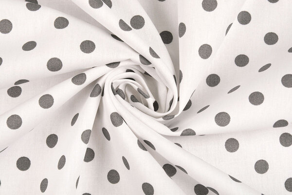 Oeko-Tex®  Poplin Dots Wit Grijs